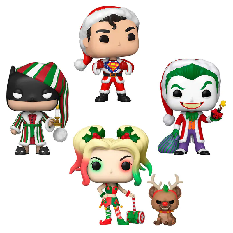 DC Comics POP! Heroes vinilna figura set 4-ih kosov Holiday 9 cm fotografija izdelka
