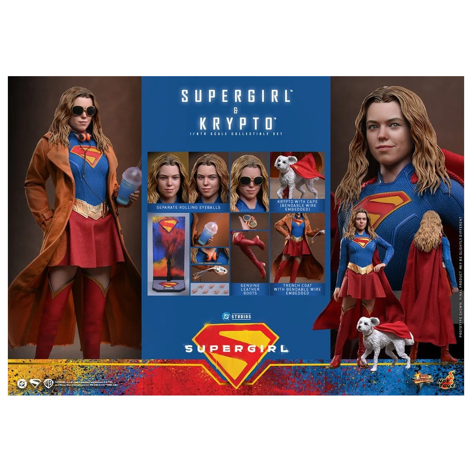 DC Comics Movie Masterpiece set akcijskih figur Supergirl & Krypto 28 cm fotografija izdelka