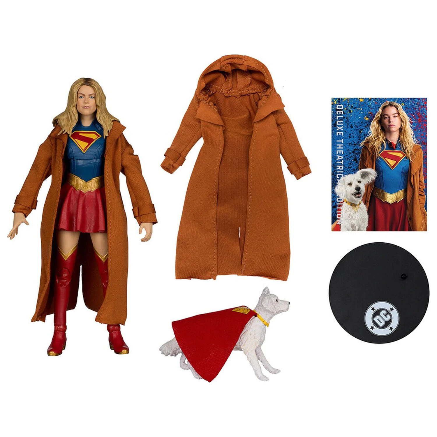 DC Comics Supergirl Deluxe Theatrical Edition Gold Label Collection Supergirl & Puppy Kripto figura 18 cm fotografija izdelka