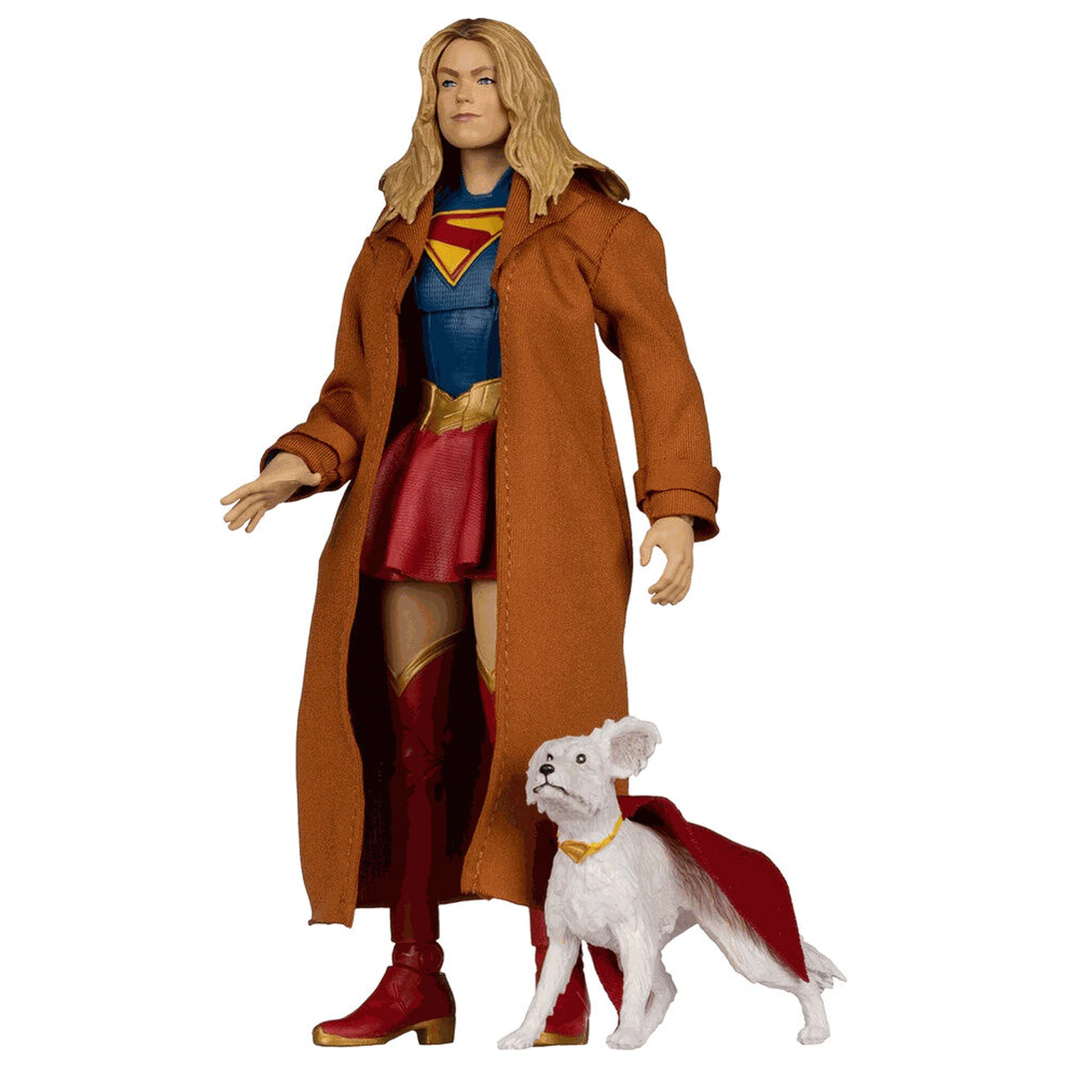 DC Comics Supergirl Deluxe Theatrical Edition Gold Label Collection Supergirl & Puppy Kripto figura 18 cm fotografija izdelka