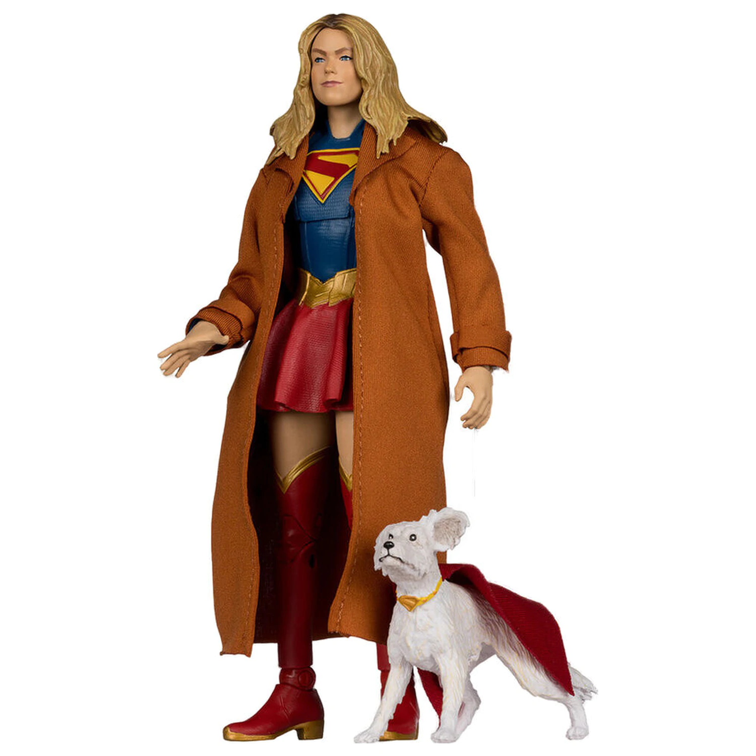 DC Comics Supergirl Deluxe Theatrical Edition Gold Label Collection Supergirl & Puppy Kripto figura 18 cm fotografija izdelka