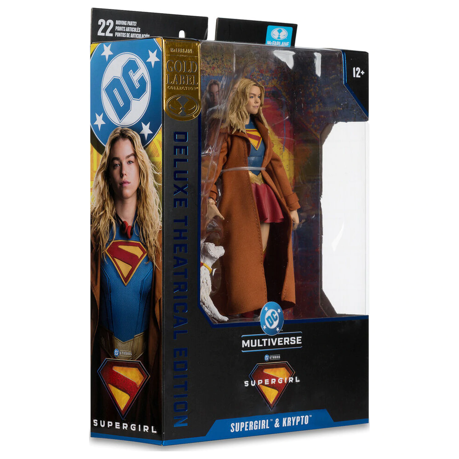DC Comics Supergirl Deluxe Theatrical Edition Gold Label Collection Supergirl & Puppy Kripto figura 18 cm fotografija izdelka