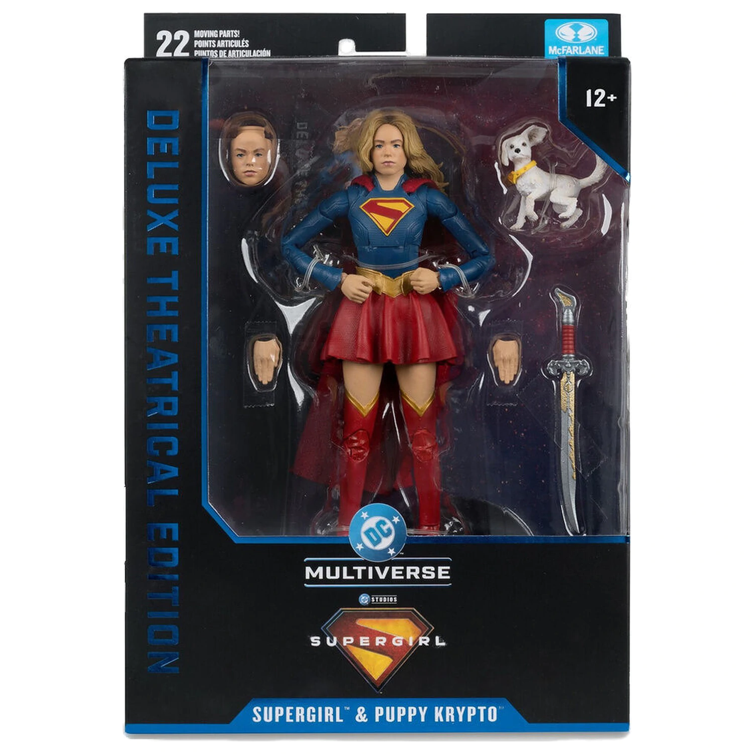 DC Comics Supergirl Deluxe Theatrical Edition Supergirl & Puppy Kripto figura 18 cm fotografija izdelka