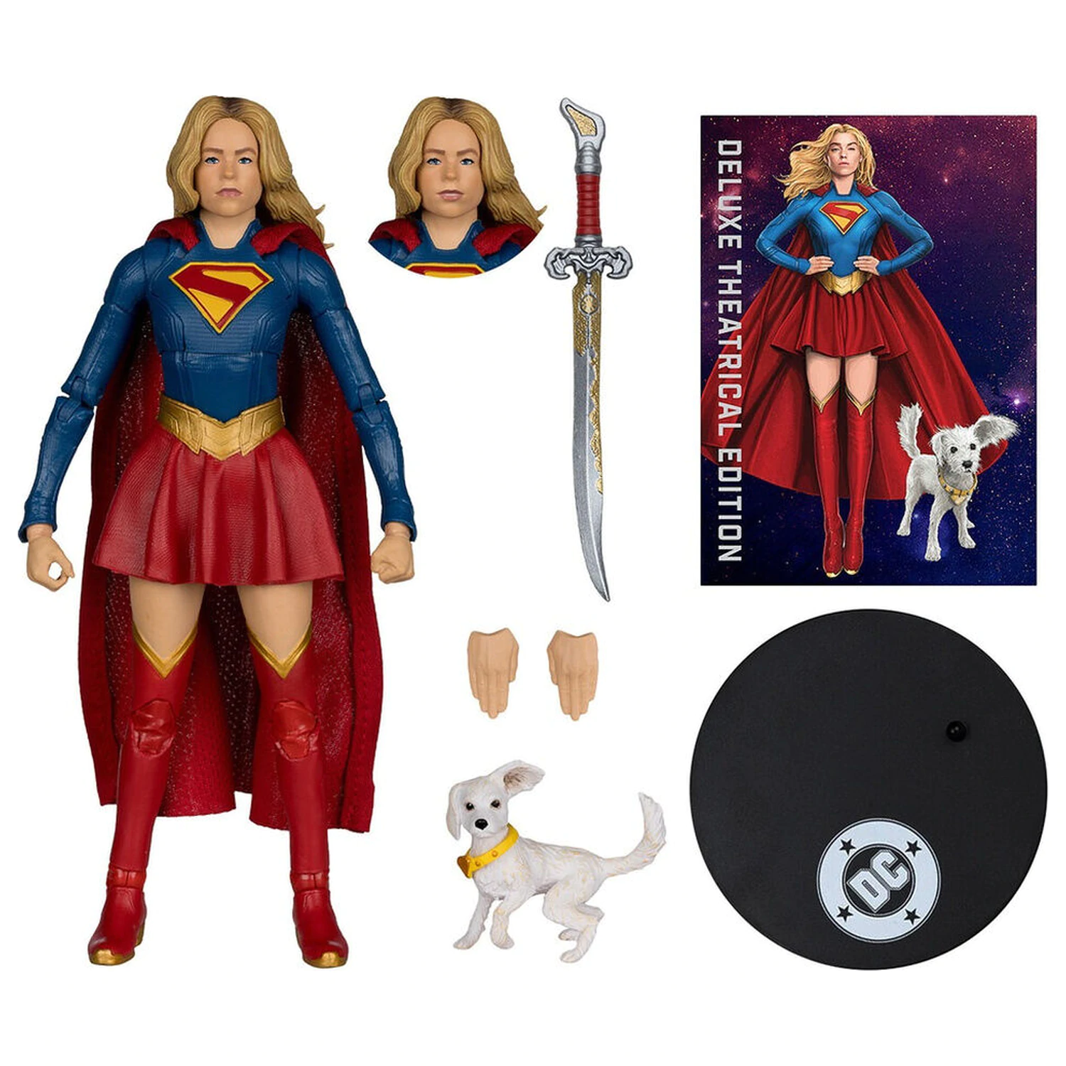 DC Comics Supergirl Deluxe Theatrical Edition Supergirl & Puppy Kripto figura 18 cm fotografija izdelka