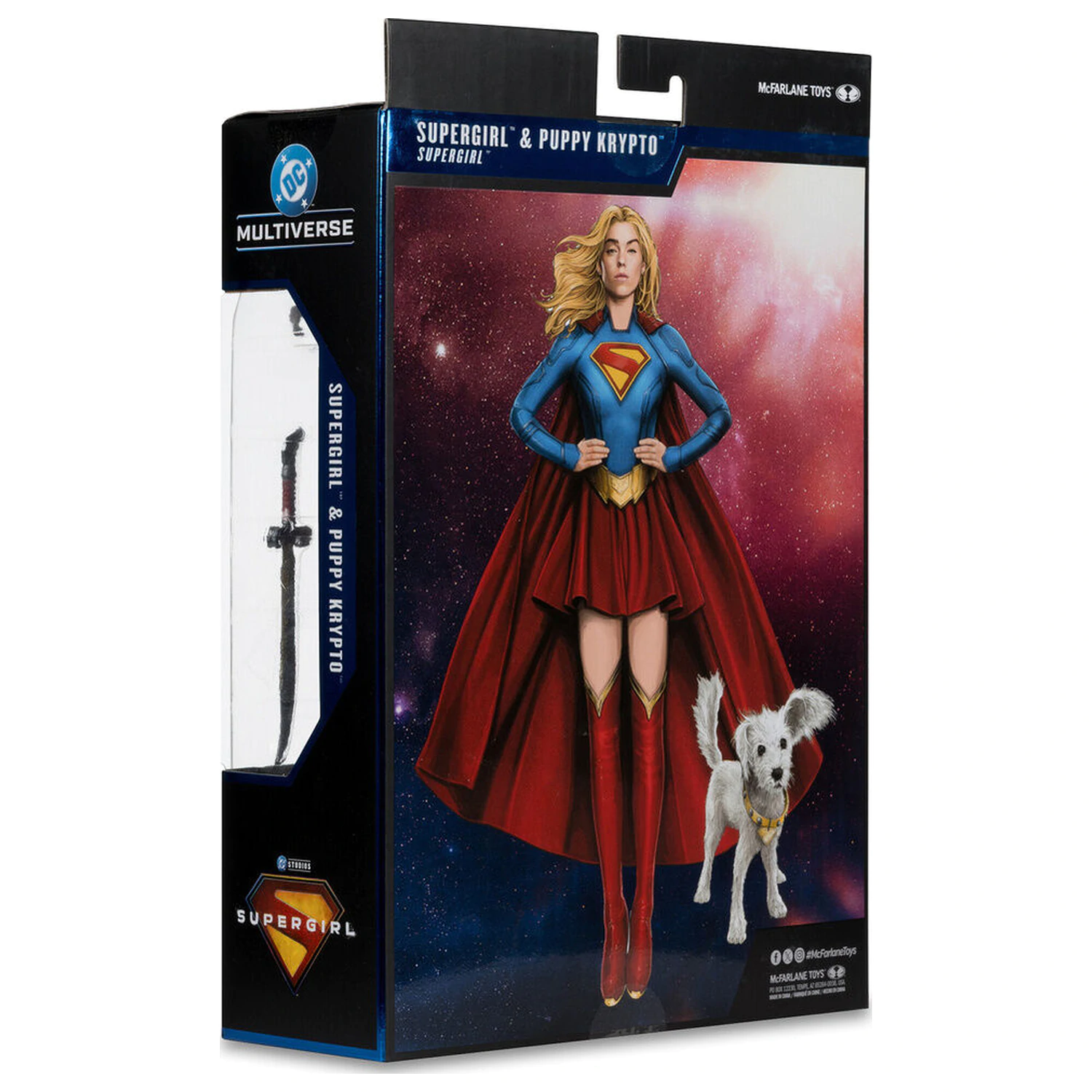 DC Comics Supergirl Deluxe Theatrical Edition Supergirl & Puppy Kripto figura 18 cm fotografija izdelka