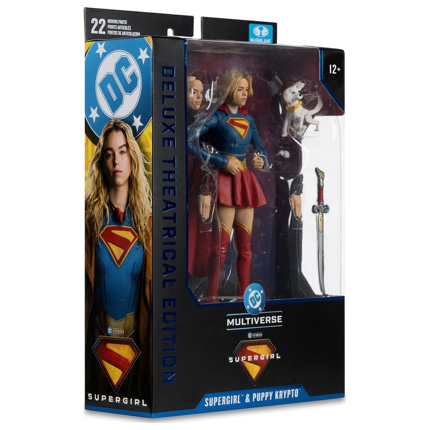 DC Comics Supergirl Deluxe Theatrical Edition Supergirl & Puppy Kripto figura 18 cm fotografija izdelka