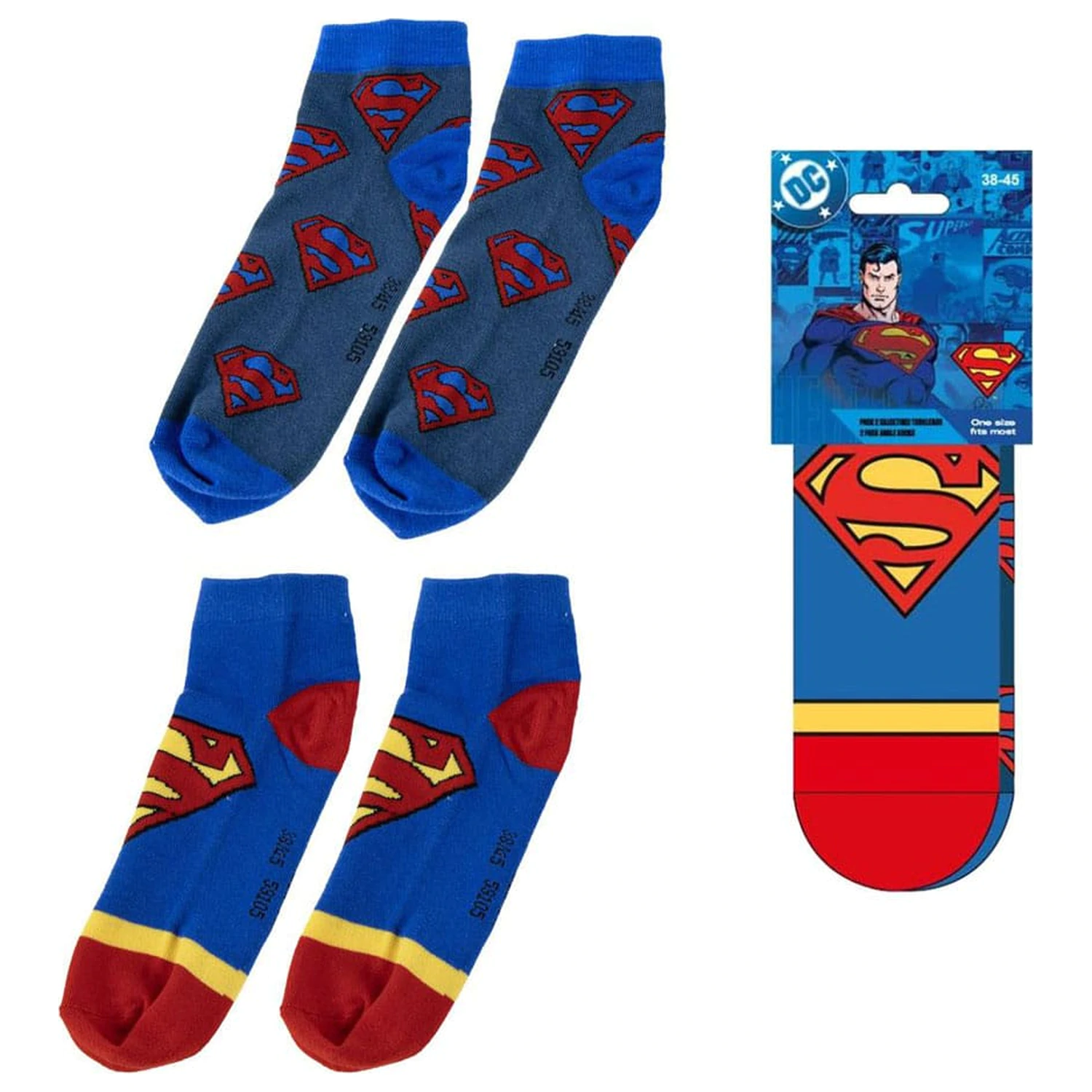 DC Comics kratke nogavice 2-paket Superman 38-45 fotografija izdelka