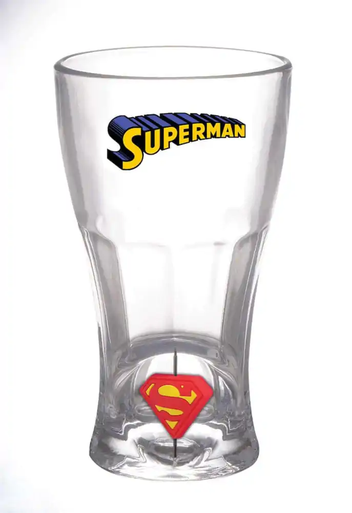 DC Comics steklen Superman vrteč 3D logotip fotografija izdelka