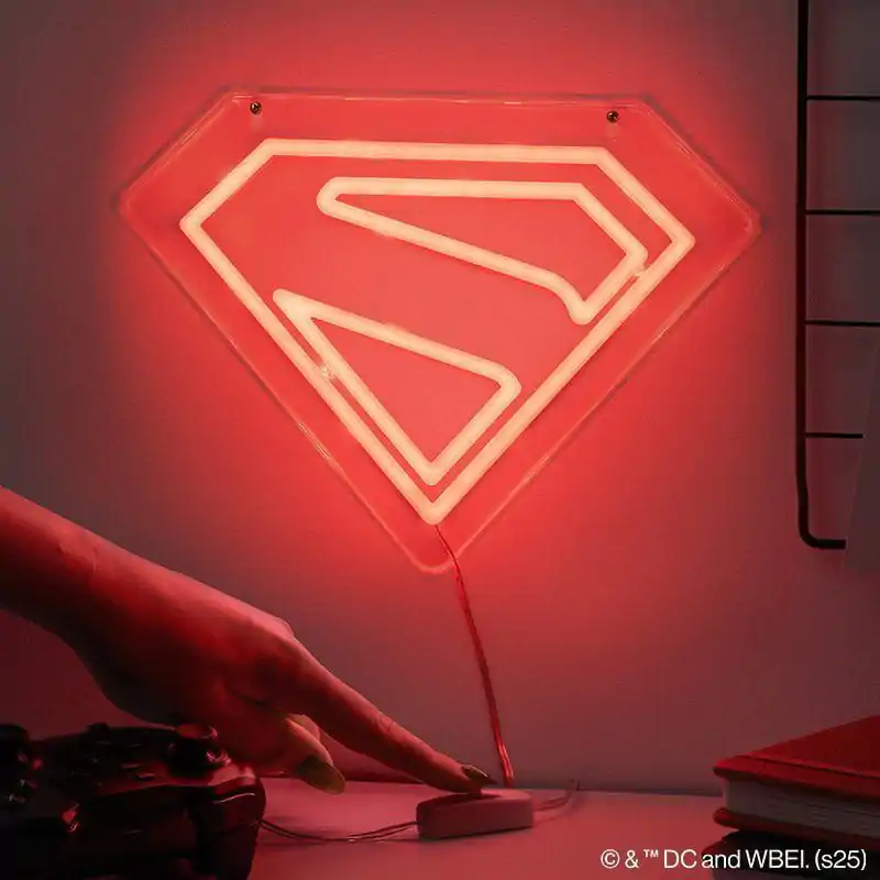 DC Comics LED Stenska svetilka Luč Superman Neon fotografija izdelka