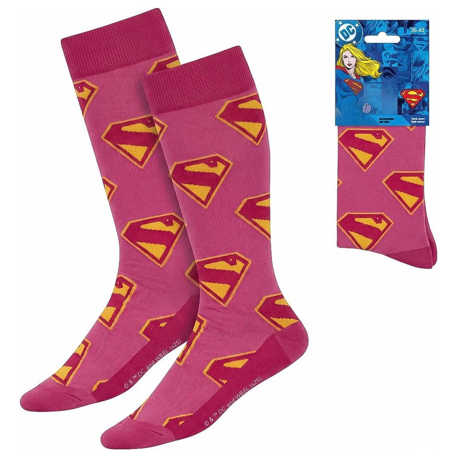 DC Comics Nogavice Superman Supergirl 36-43 fotografija izdelka