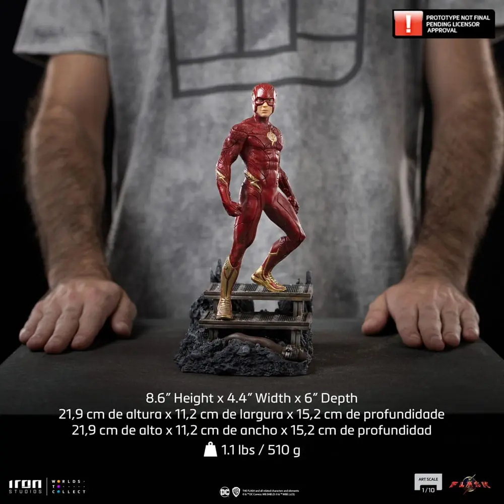 DC Comics The Flash Movie Umetniško oblikovan kip v merilu 1/10 The Flash 22 cm fotografija izdelka