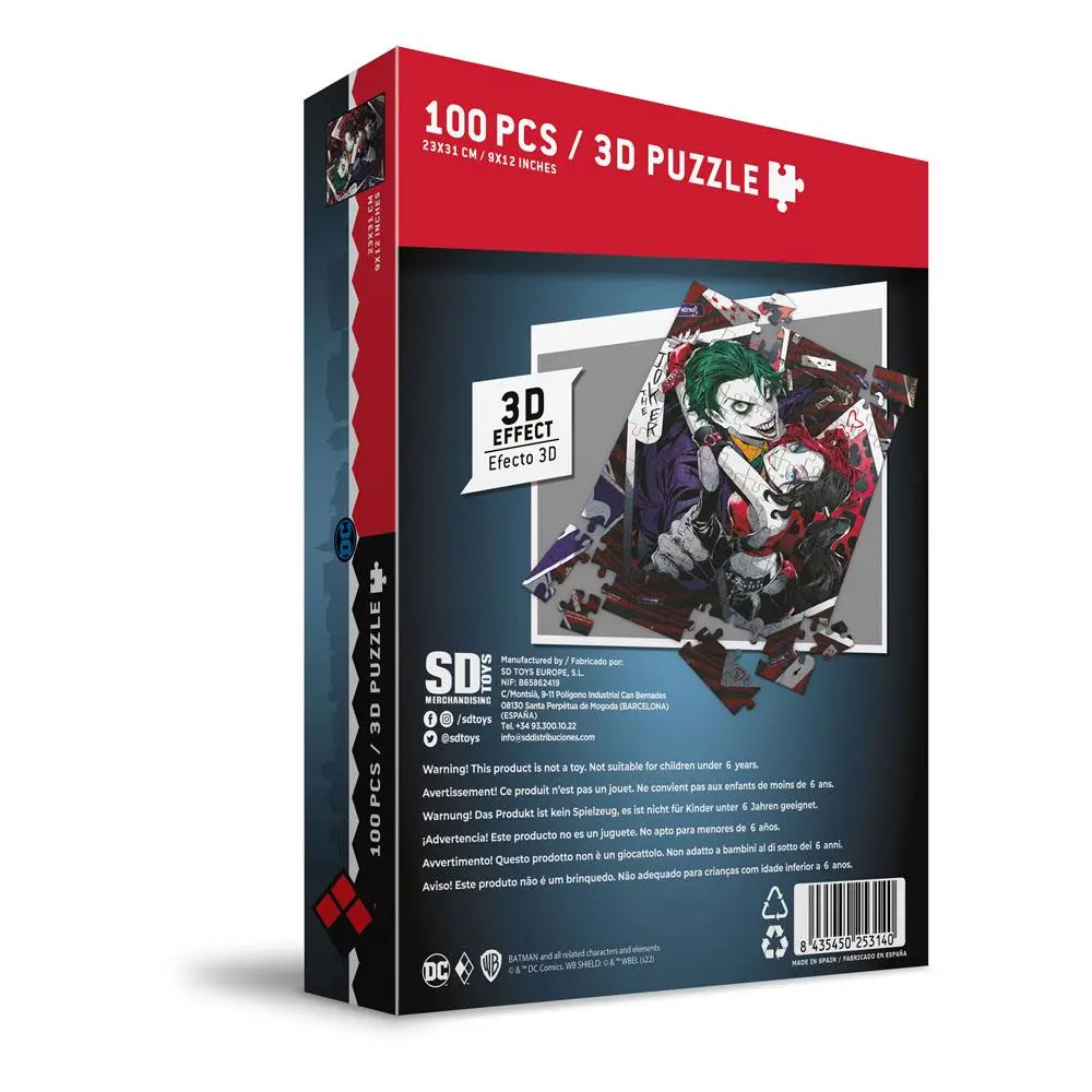 DC Comics Sestavljanka z 3D-efektom The Joker & Harley Quinn Manga (100 kosov) fotografija izdelka