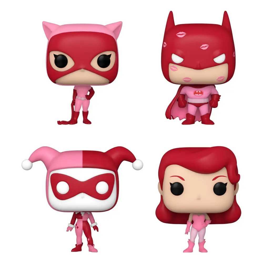 DC Comics Valentines Pocket POP! Vinilna figura, komplet 4 kosov 4 cm fotografija izdelka