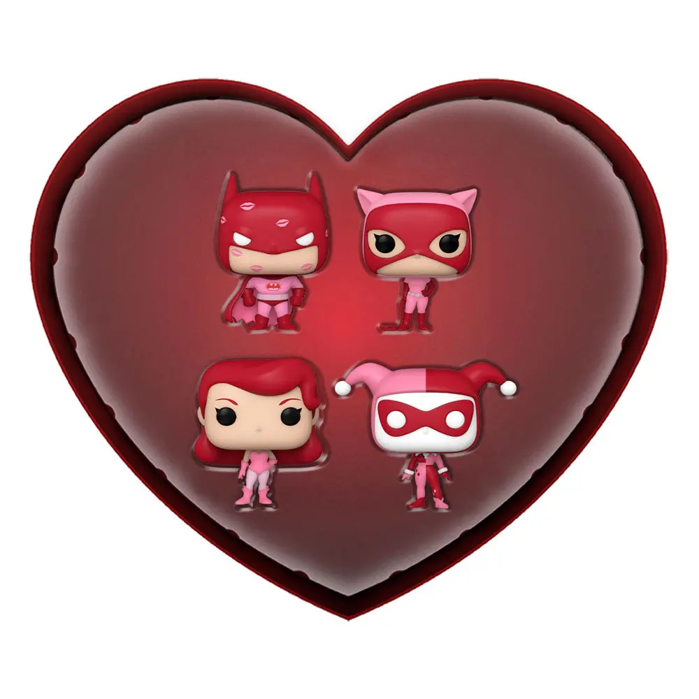 DC Comics Valentines Pocket POP! Vinilna figura, komplet 4 kosov 4 cm fotografija izdelka