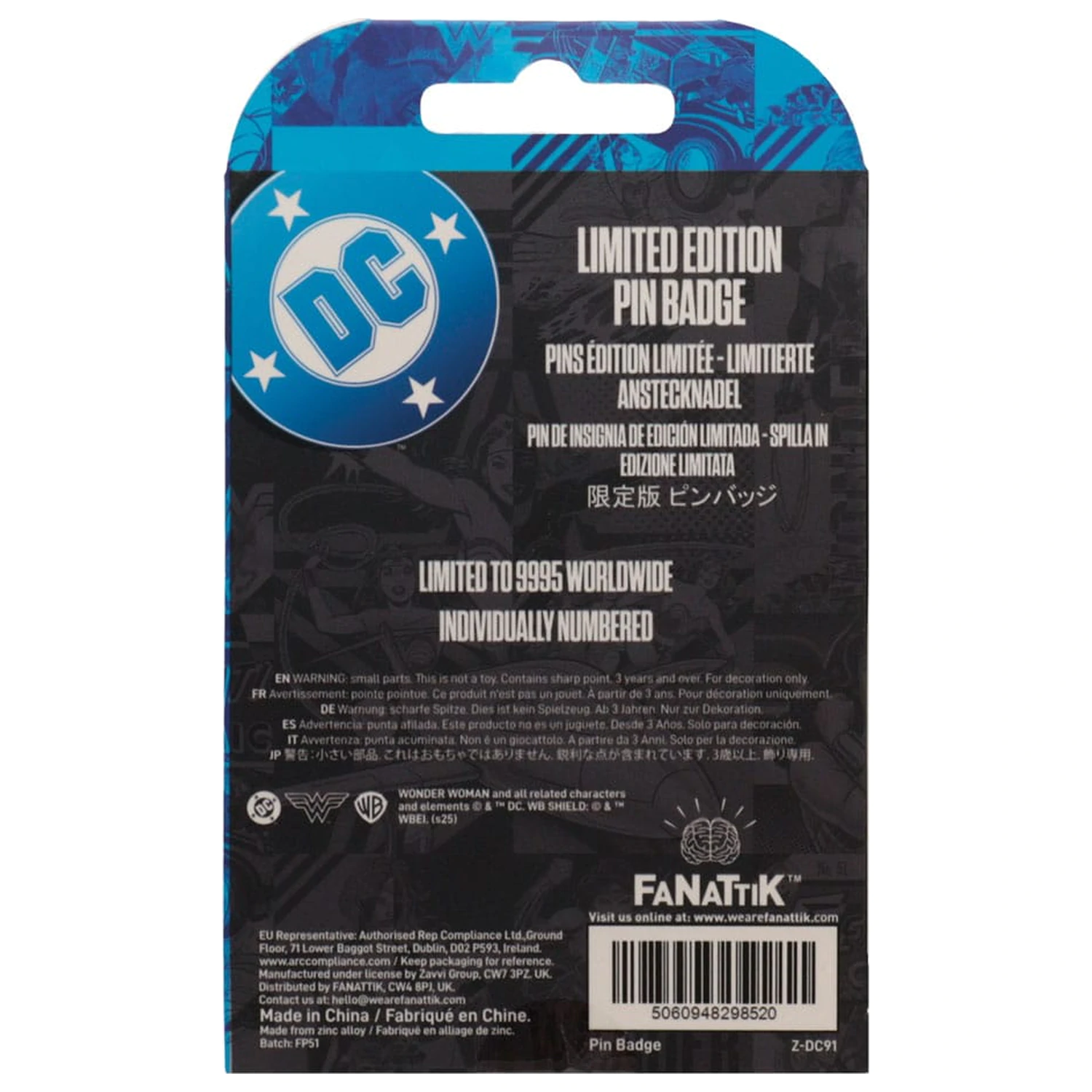 DC Comics broška Wonder Woman Amazon Warrior Limited Edition fotografija izdelka