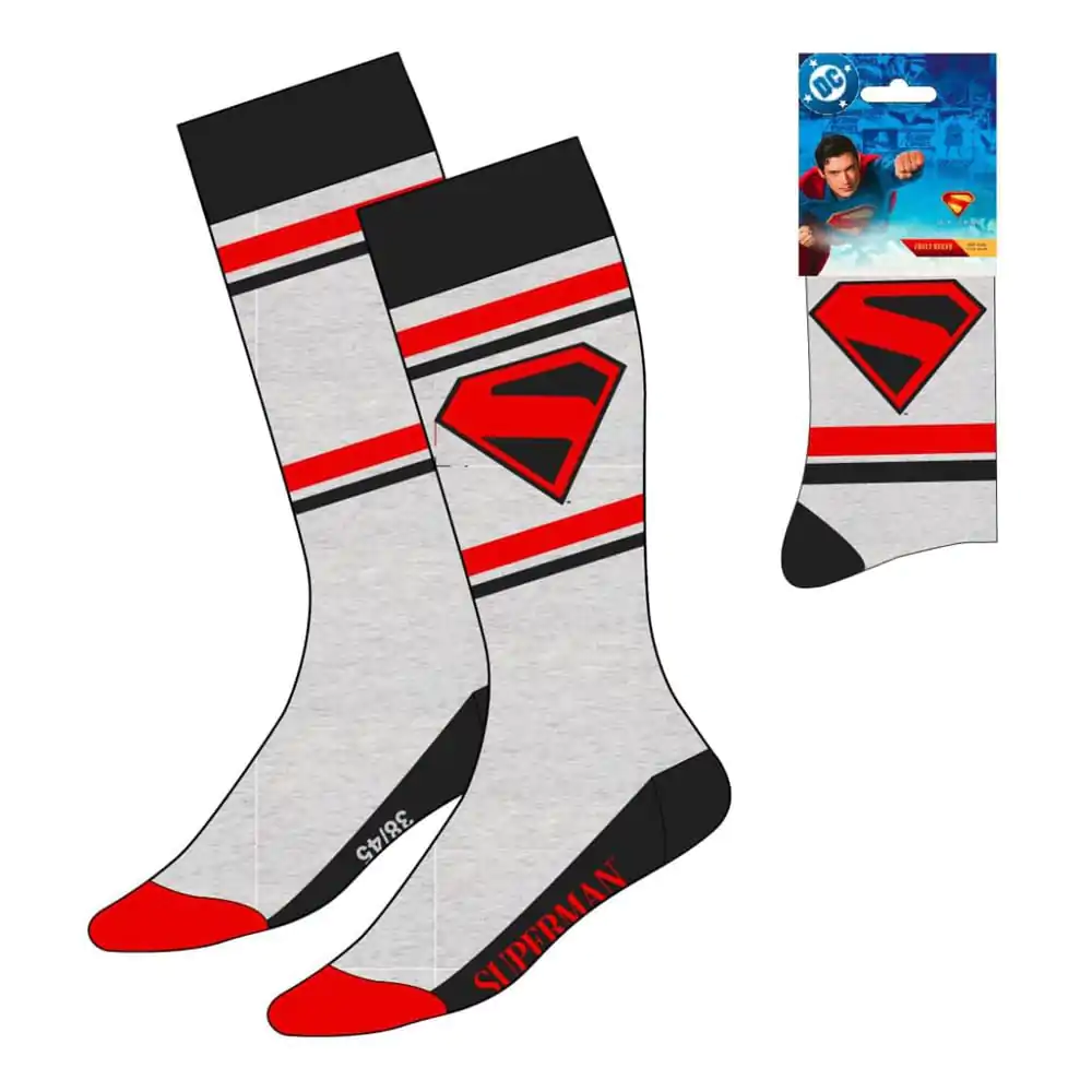 DC Comics Nogavice Superman Logo Siva 38-45 fotografija izdelka