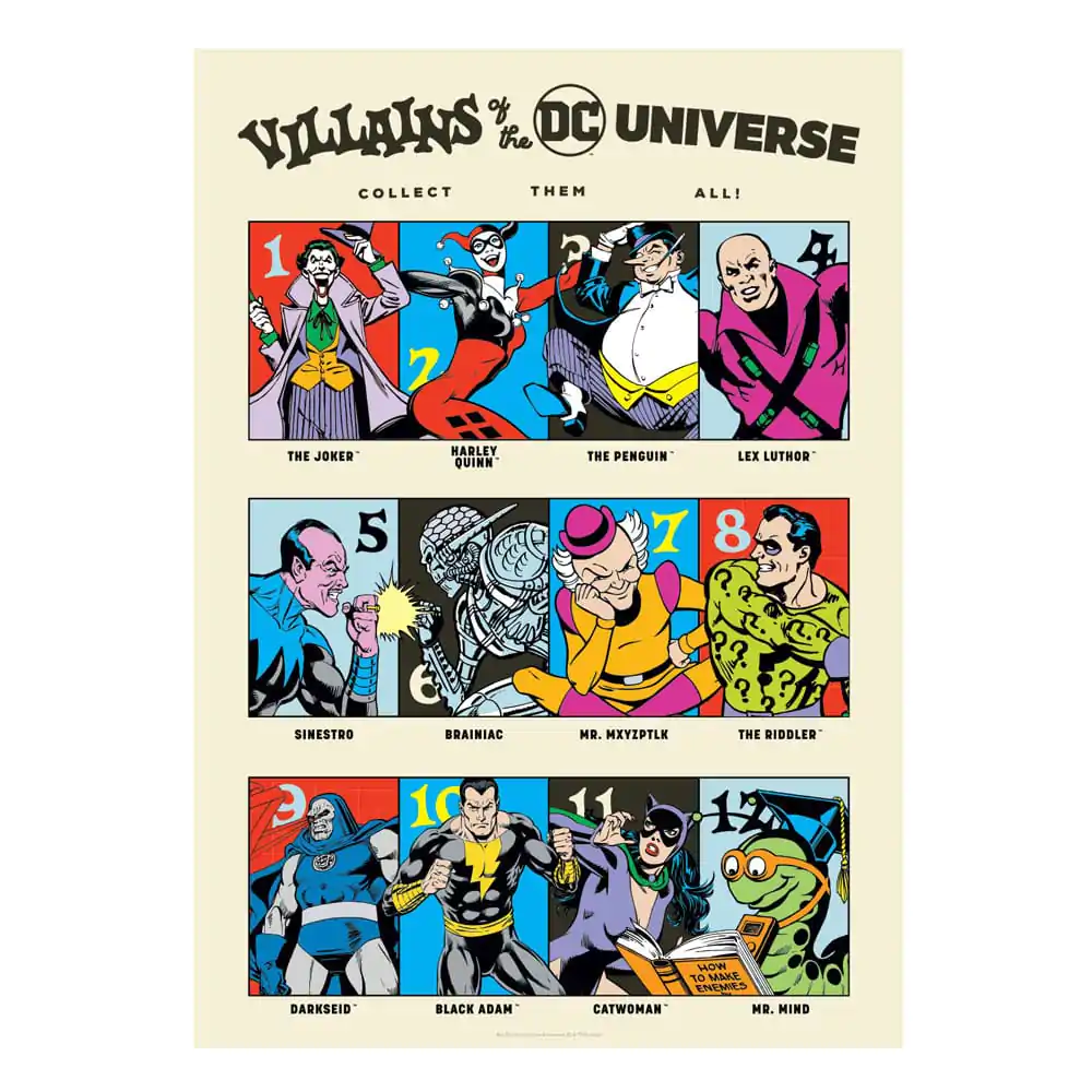 DC Comics Umetniški Tisk 90. Obletnica Zlikovci Limited Edition 42 x 30 cm fotografija izdelka