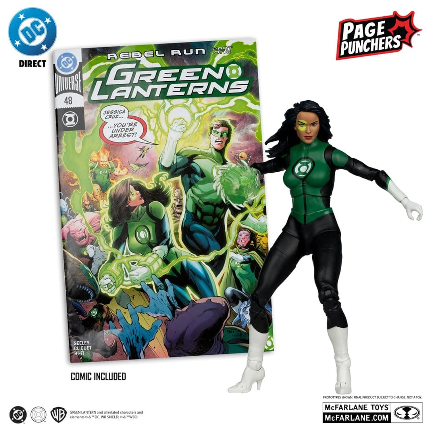 DC Direct Page Punchers akcijska figura Jessica Cruz (Green Lanterns # 48) (Red Platinum Edition) 18 cm fotografija izdelka