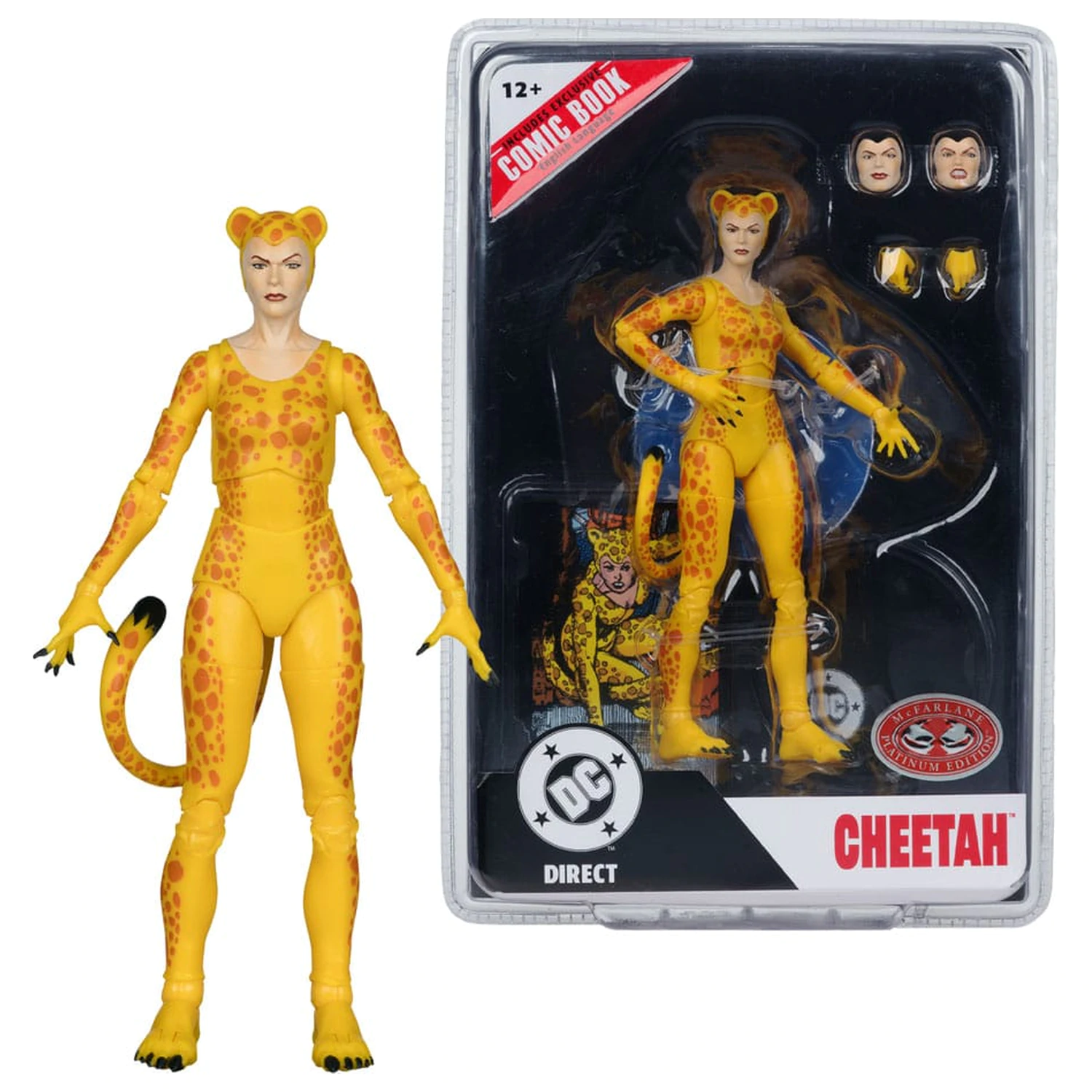 DC Direct Page Punchers akcijska figura Cheetah (Crisis on Infinite Earths)(Red Platinum Edition) 17 cm fotografija izdelka