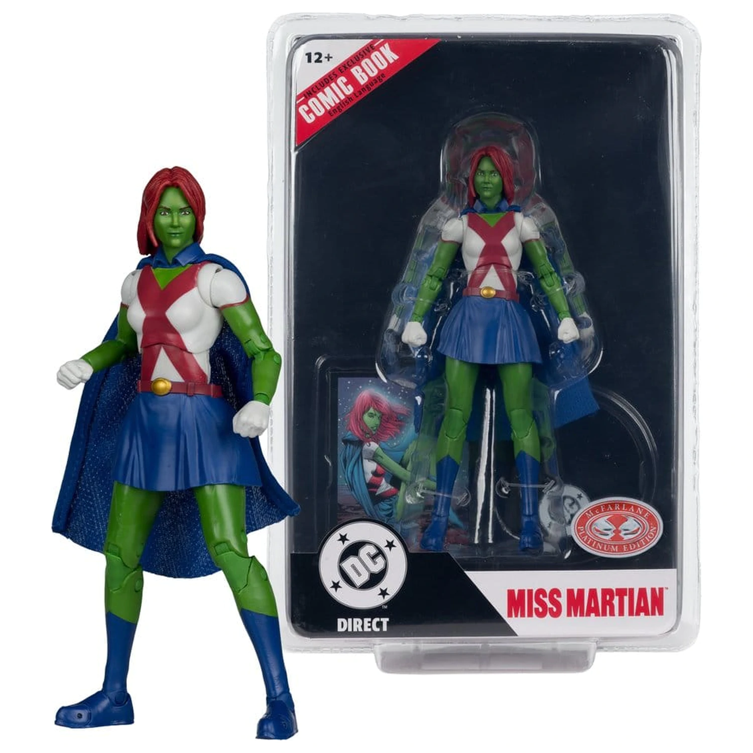 DC Direct Page Punchers akcijska figura Miss Martian (Teen Titans #41) (Red Platinum Edition) 17 cm fotografija izdelka