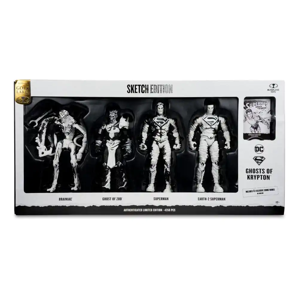 DC Direct Page Punchers akcijske figure in strip, paket 4 Superman Series (Sketch Edition) (Gold Label) 18 cm fotografija izdelka