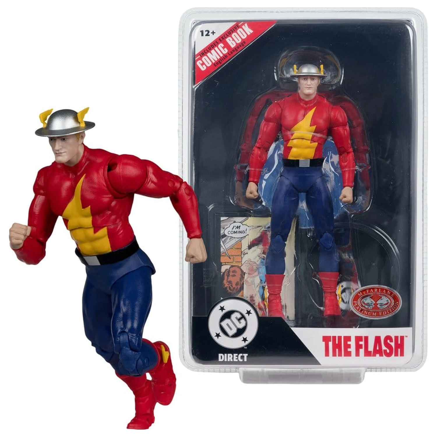 DC Direct Page Punchers akcijska figura The Flash Jay Garrick (The Flash #123) (Red Platinum Edition) 18 cm fotografija izdelka