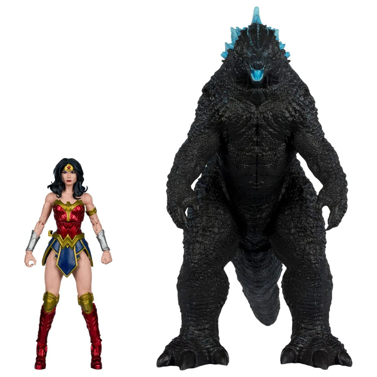 DC Justice League Monsterverse DC Multiverse akcijske figure 2-paket Wonder Woman proti Atomic Blast Godzilla 18 cm fotografija izdelka