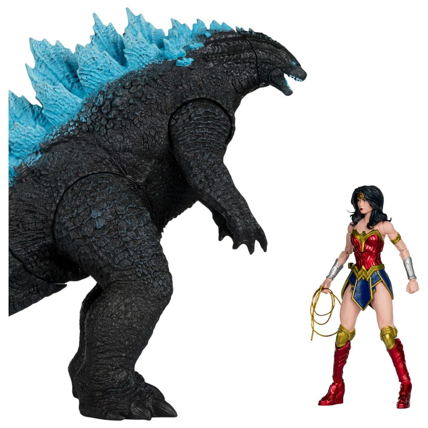 DC Justice League Monsterverse DC Multiverse akcijske figure 2-paket Wonder Woman proti Atomic Blast Godzilla 18 cm fotografija izdelka