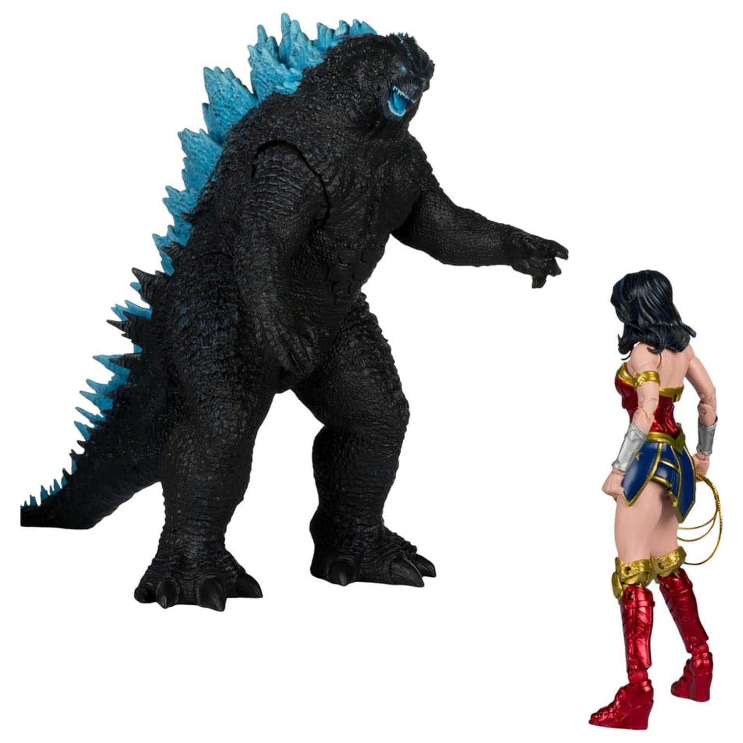 DC Justice League Monsterverse DC Multiverse akcijske figure 2-paket Wonder Woman proti Atomic Blast Godzilla 18 cm fotografija izdelka