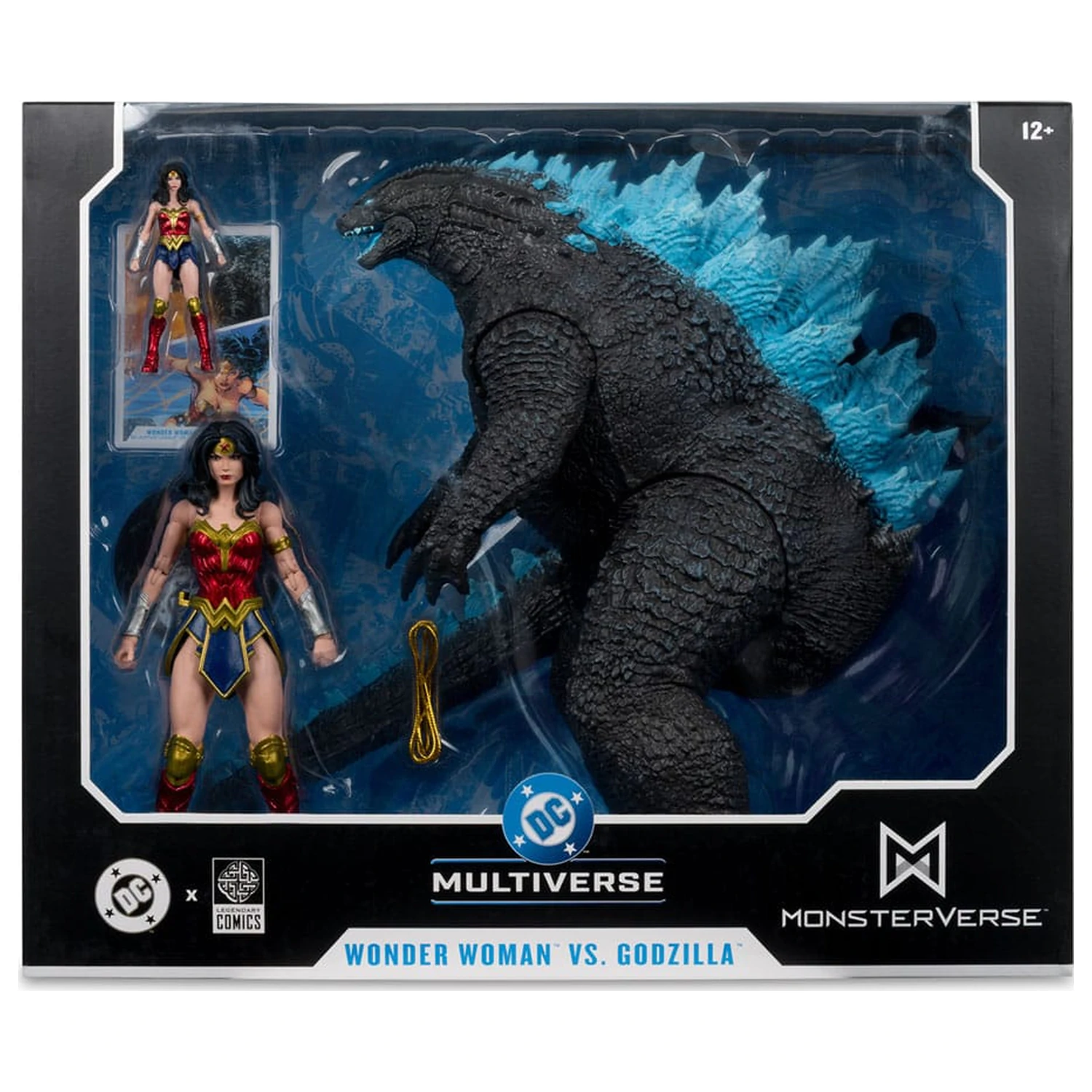 DC Justice League Monsterverse DC Multiverse akcijske figure 2-paket Wonder Woman proti Atomic Blast Godzilla 18 cm fotografija izdelka