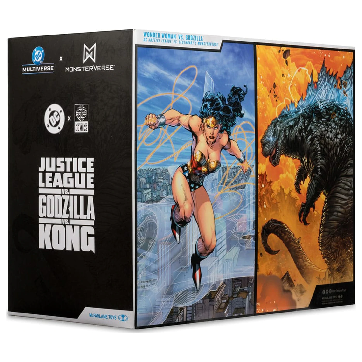DC Justice League Monsterverse DC Multiverse akcijske figure 2-paket Wonder Woman proti Atomic Blast Godzilla 18 cm fotografija izdelka
