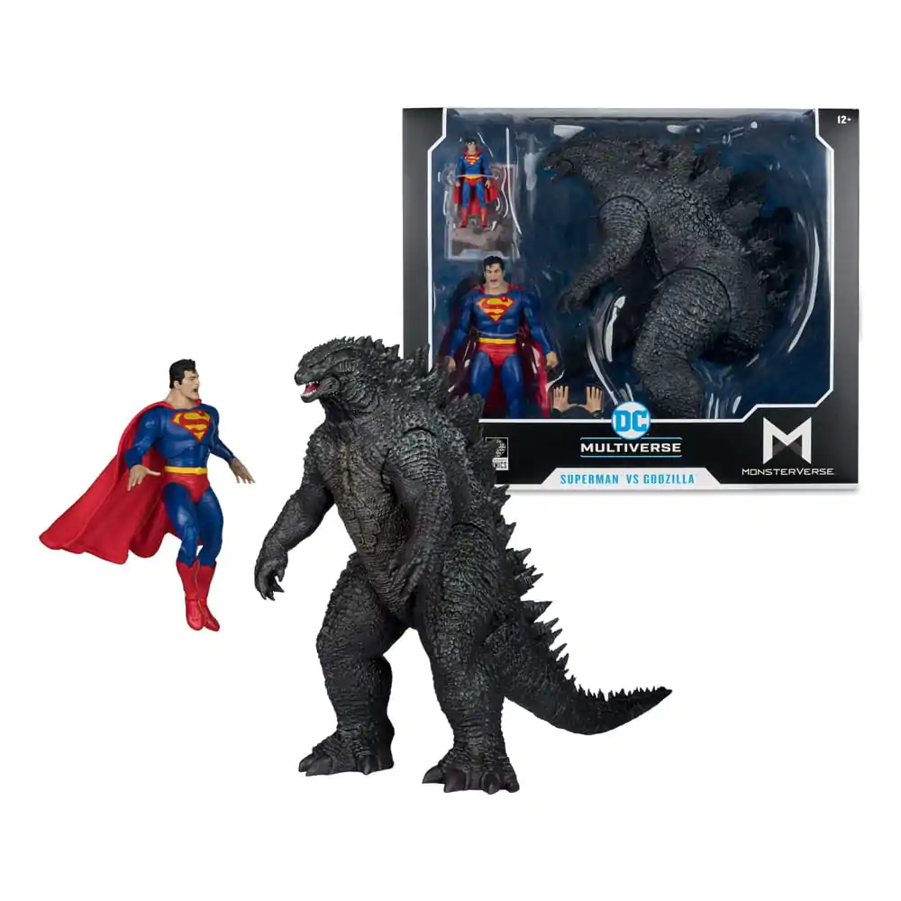 DC Justice League Monsterverse DC Multiverse akcijske figure, set 2 figur Superman Vs. Godzilla 30 cm fotografija izdelka