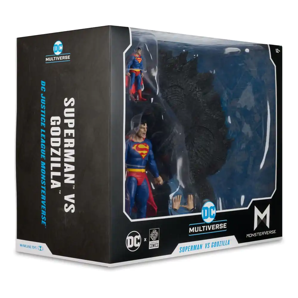 DC Justice League Monsterverse DC Multiverse akcijske figure, set 2 figur Superman Vs. Godzilla 30 cm fotografija izdelka