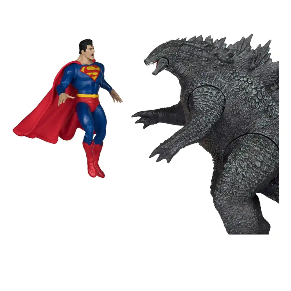 DC Justice League Monsterverse DC Multiverse akcijske figure, set 2 figur Superman Vs. Godzilla 30 cm fotografija izdelka