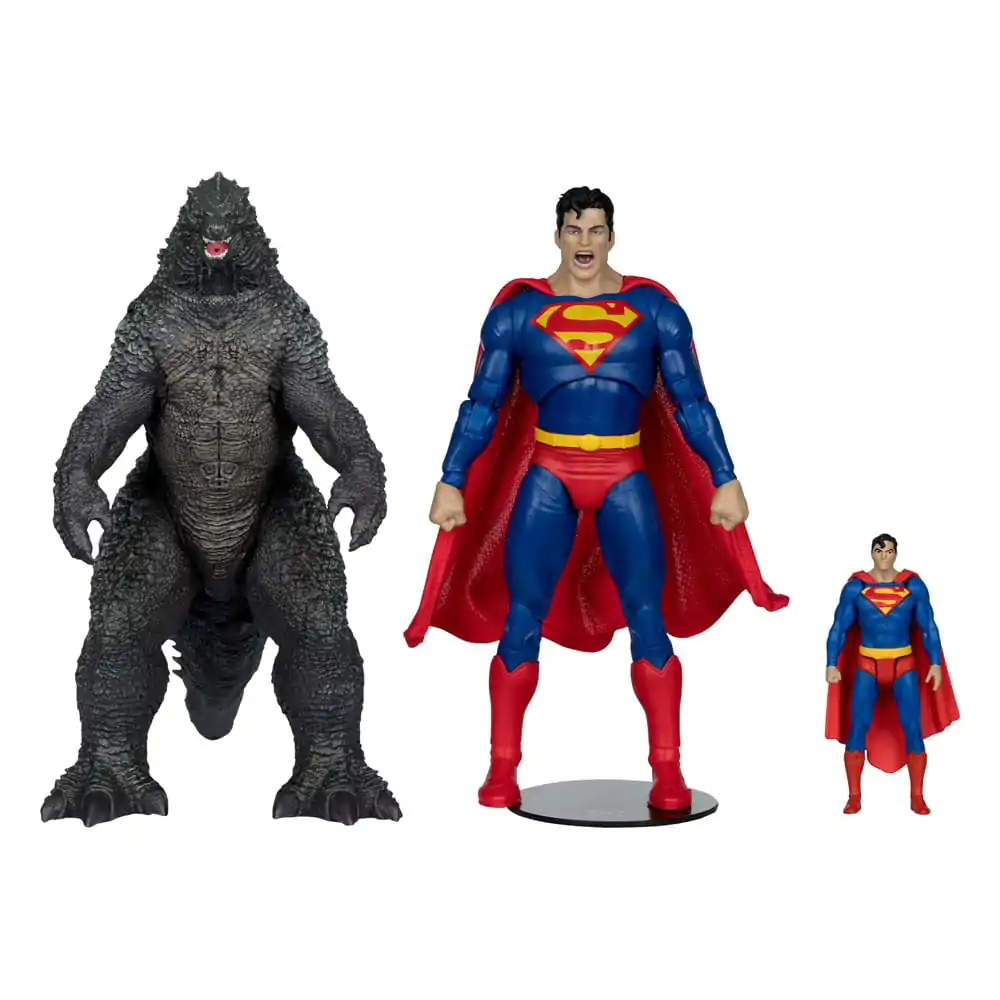 DC Justice League Monsterverse DC Multiverse akcijske figure, set 2 figur Superman Vs. Godzilla 30 cm fotografija izdelka