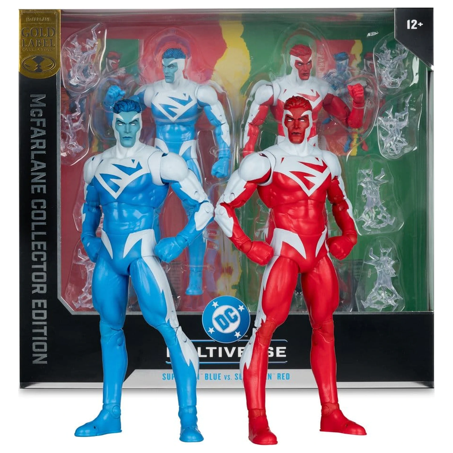 DC Multiverse Akcijske figure 2-pakiranje Superman Blue proti Superman Red (Gold Label) 18 cm fotografija izdelka