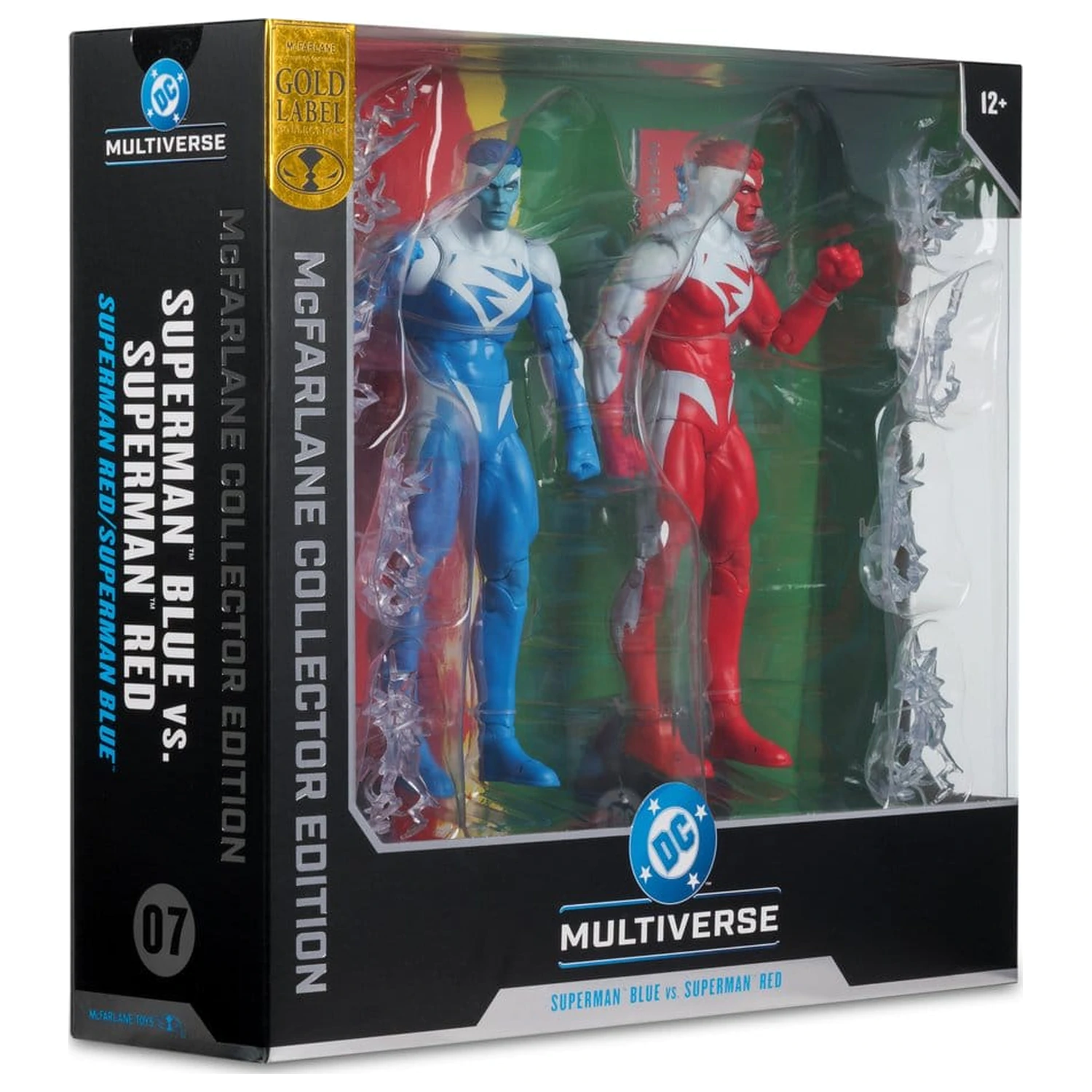 DC Multiverse Akcijske figure 2-pakiranje Superman Blue proti Superman Red (Gold Label) 18 cm fotografija izdelka