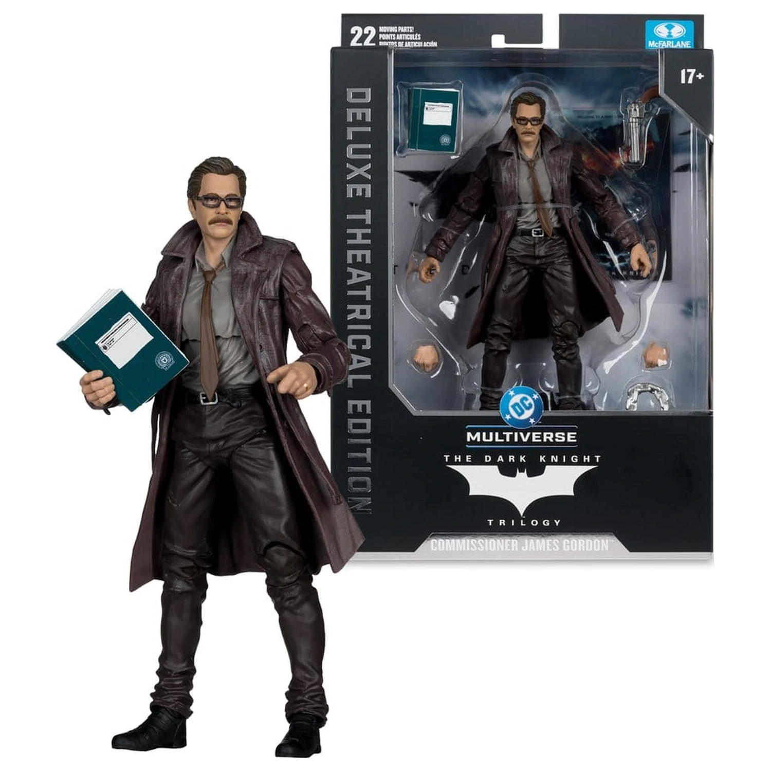 DC Multiverse akcijska figura Commissioner James Gordon (The Dark Knight Trilogy) Deluxe Theatrical Edition 18 cm fotografija izdelka