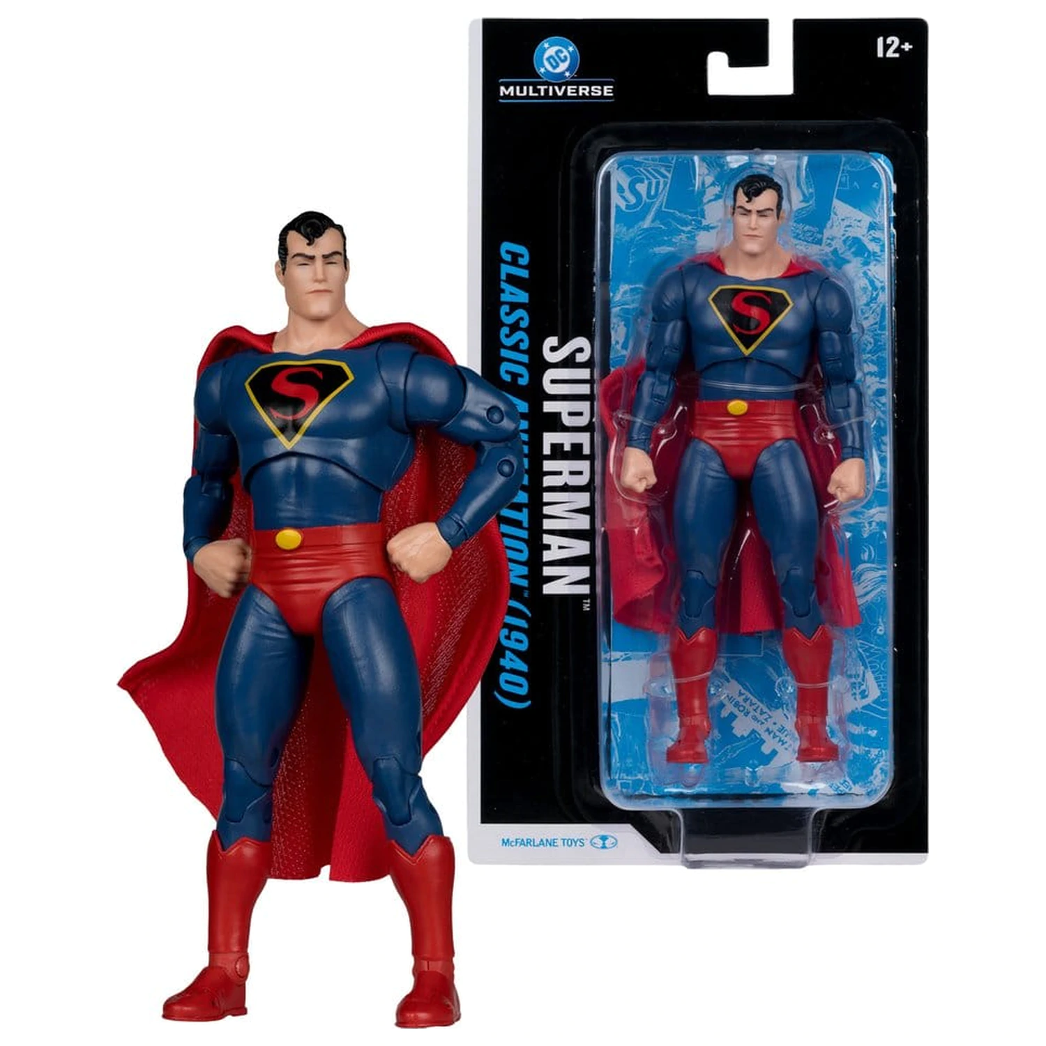 DC Multiverse akcijska figura Superman (Classic Animation 1940) 19 cm fotografija izdelka