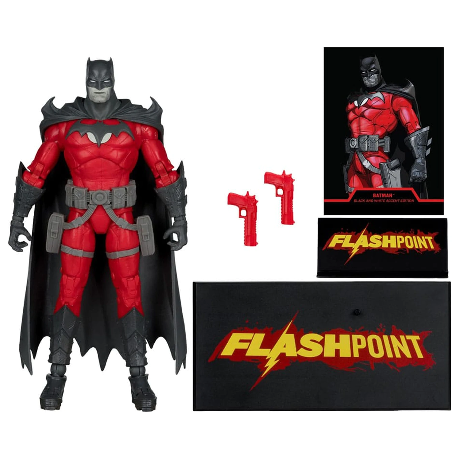 DC Multiverse akcijska figura Batman (Flashpoint) (črno-bela izdaja) (Gold Label) 18 cm fotografija izdelka