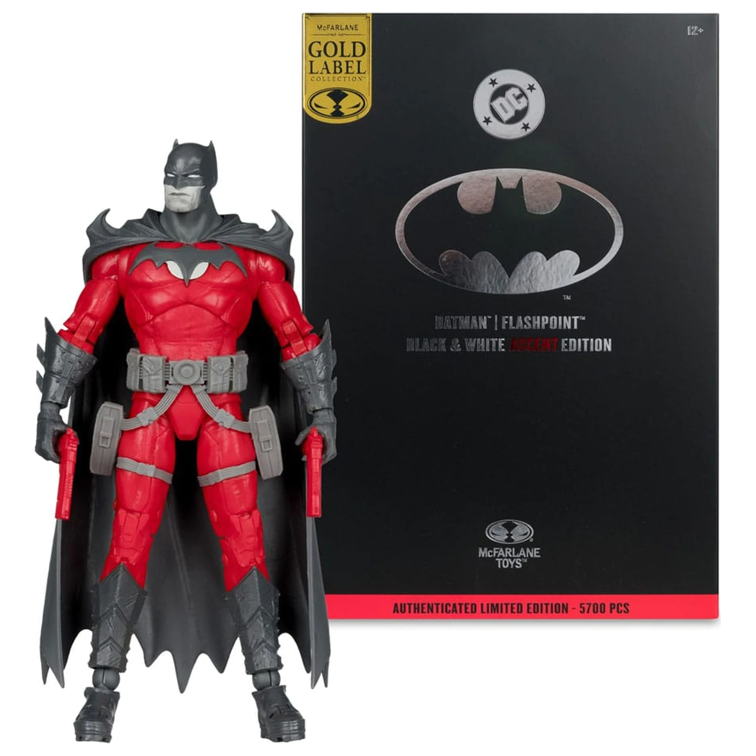 DC Multiverse akcijska figura Batman (Flashpoint) (črno-bela izdaja) (Gold Label) 18 cm fotografija izdelka