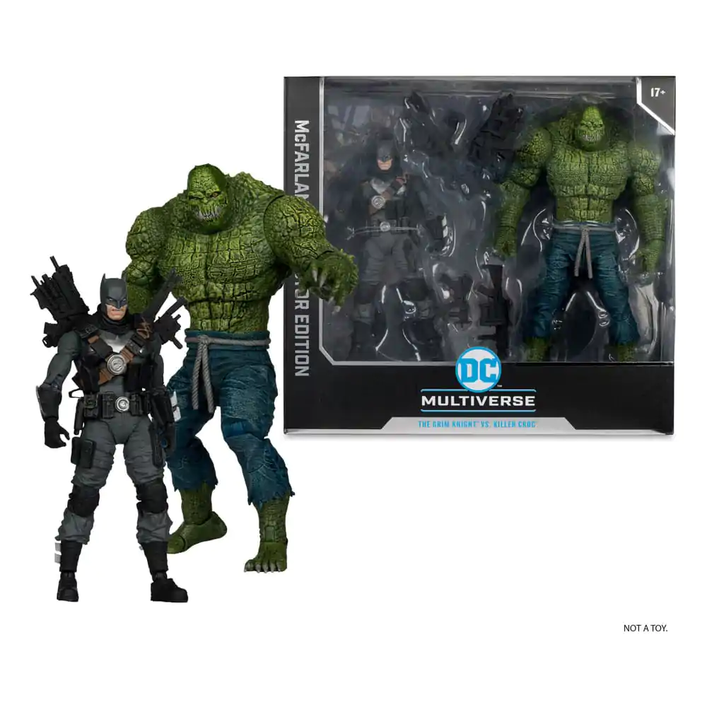 DC Multiverse McFarlane Collector Edition akcijska figura 2-pack #03 Batman proti Killer Croc 18 cm fotografija izdelka