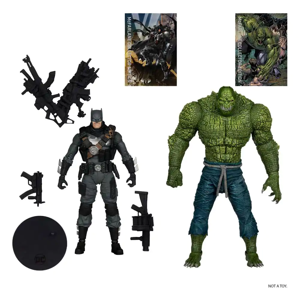 DC Multiverse McFarlane Collector Edition akcijska figura 2-pack #03 Batman proti Killer Croc 18 cm fotografija izdelka