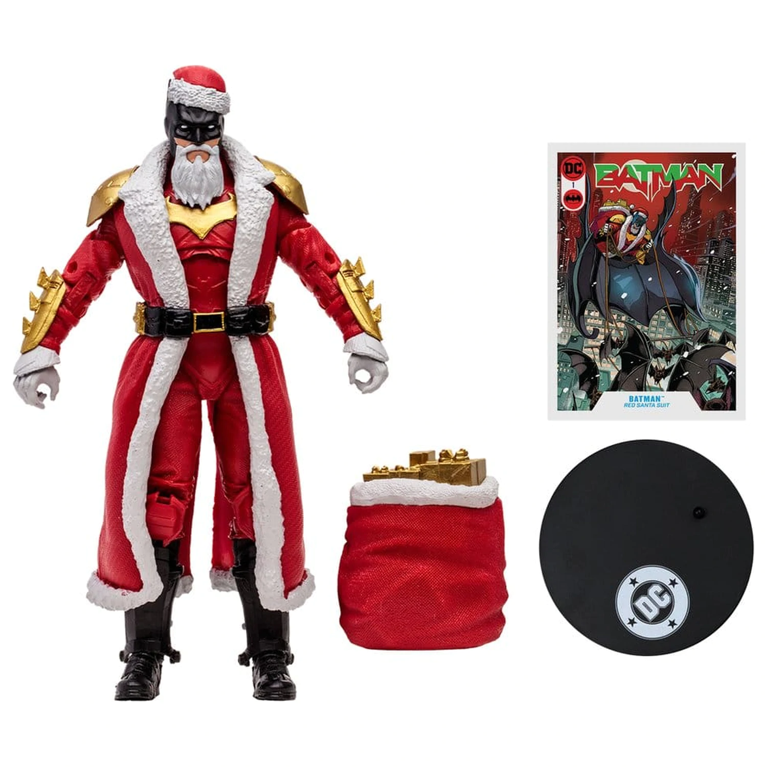 DC Multiverse McFarlane Vault Collection akcijska figura Batman (Red Santa Suit) 18 cm fotografija izdelka