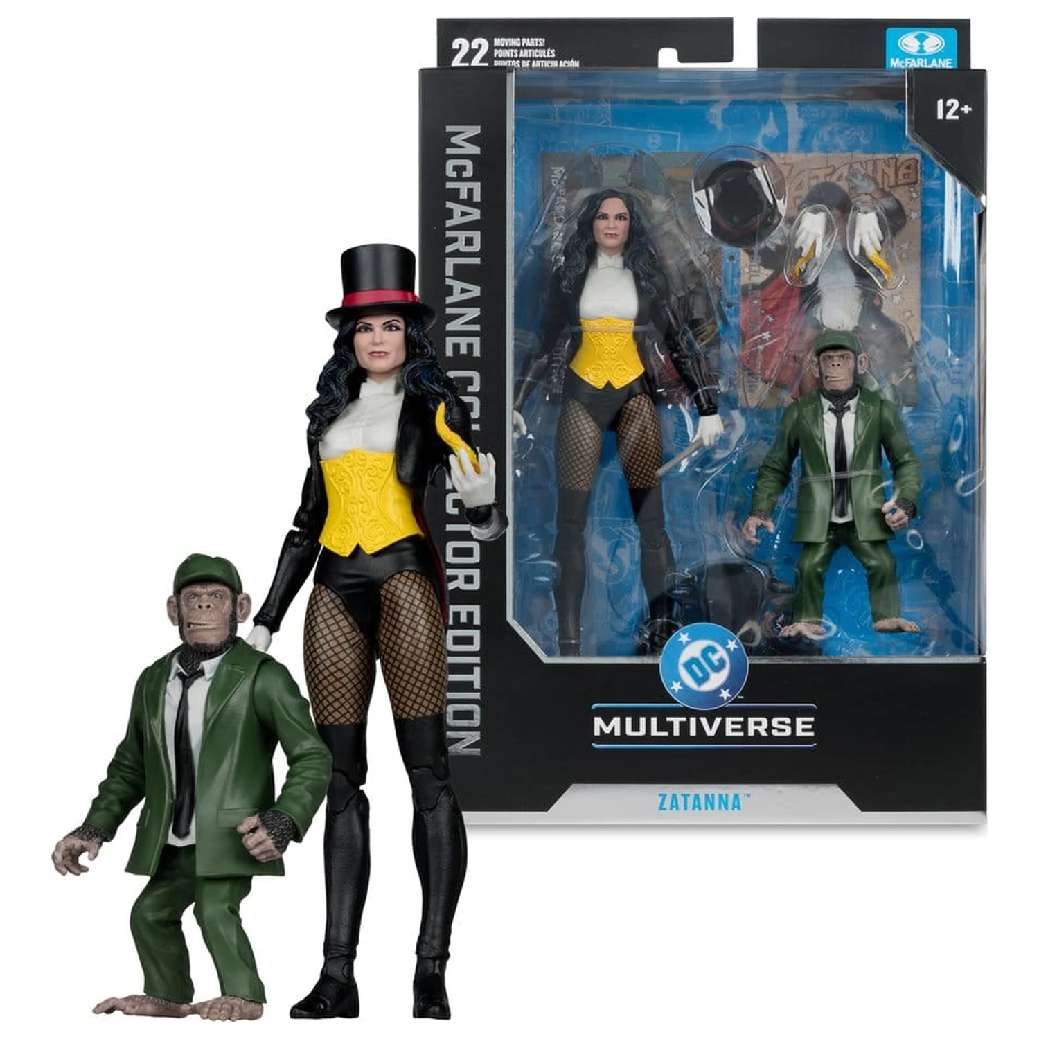 DC Multiverse McFarlane akcijska figura Zatanna with Detective Chimp Collector Edition #53 18 cm fotografija izdelka