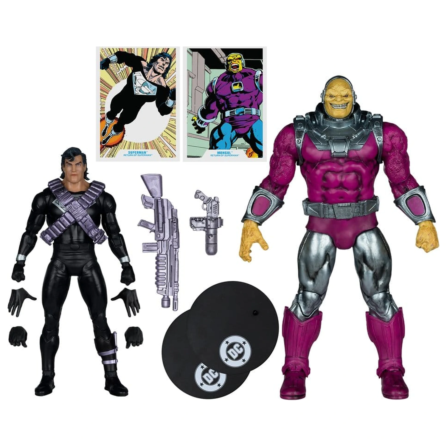 DC Multiverse Megafig akcijska figura, dvojno pakiranje Mongul proti Superman (Return of Superman) fotografija izdelka