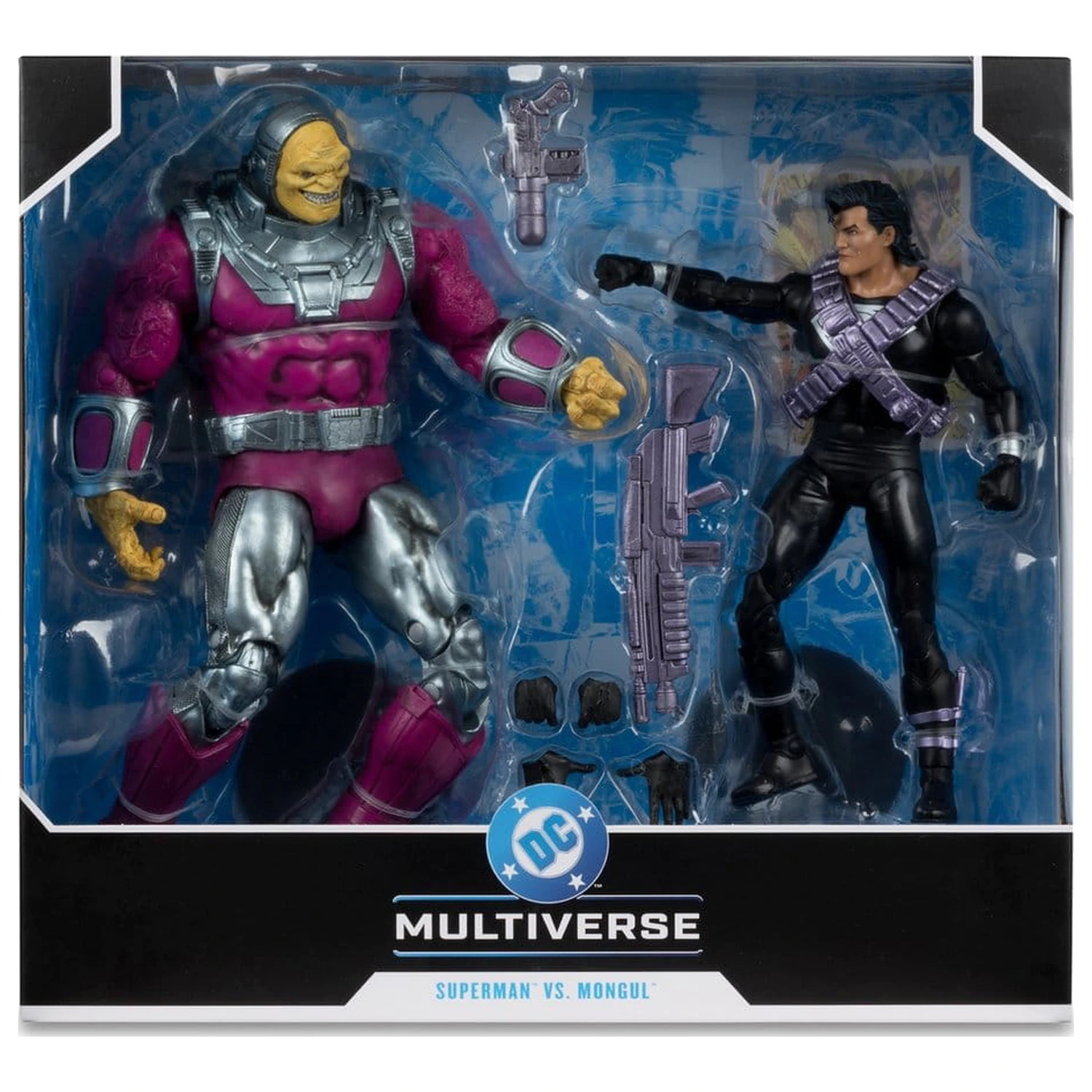 DC Multiverse Megafig akcijska figura, dvojno pakiranje Mongul proti Superman (Return of Superman) fotografija izdelka