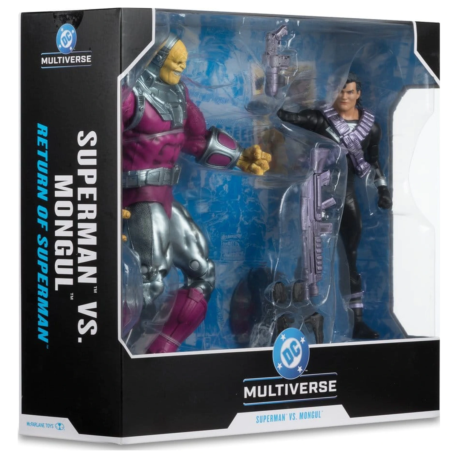 DC Multiverse Megafig akcijska figura, dvojno pakiranje Mongul proti Superman (Return of Superman) fotografija izdelka