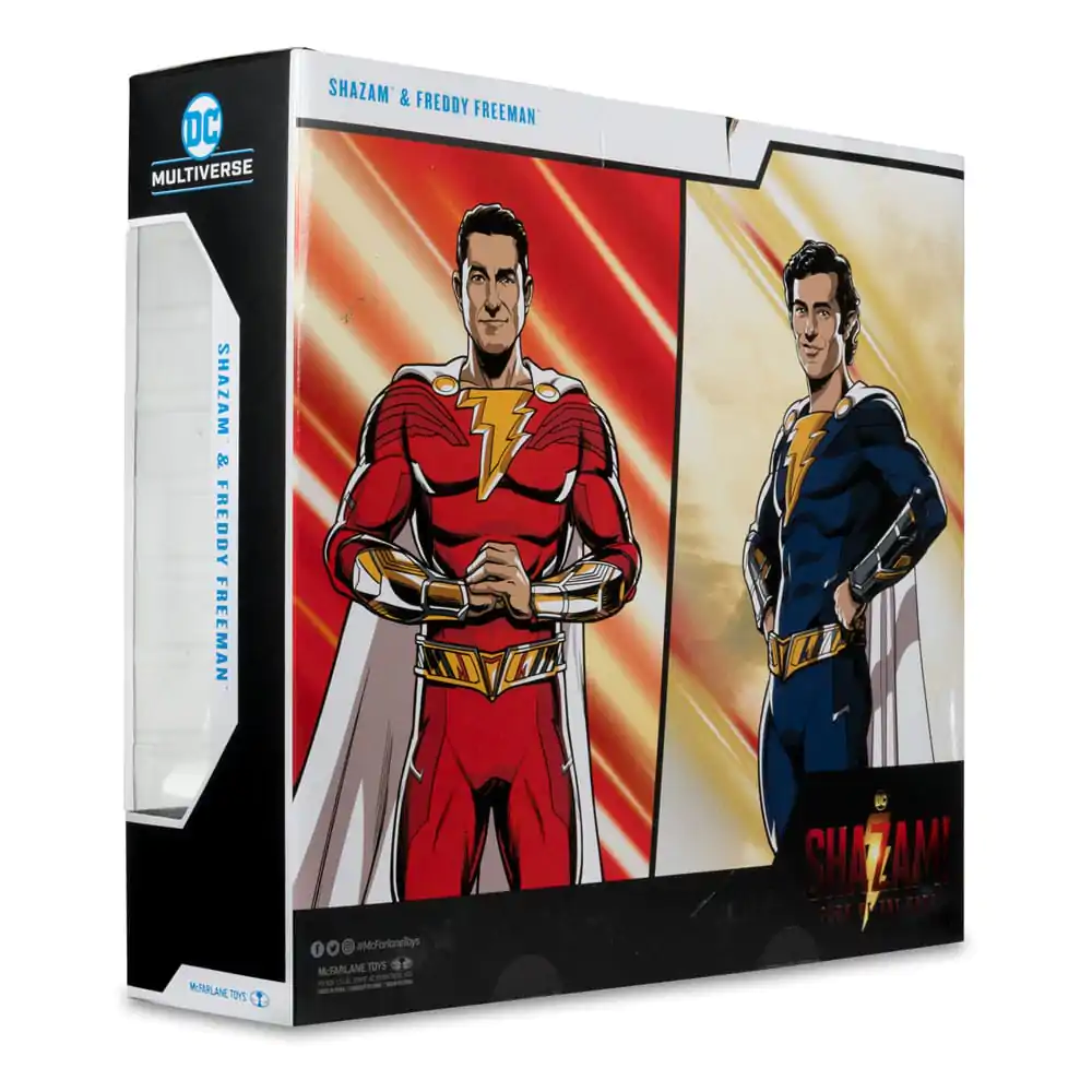 DC Multiverse akcijske figure, paket 2 figur Shazam (poškodovan v bitki) & Freddie Freeman (Gold Label) 18 cm fotografija izdelka