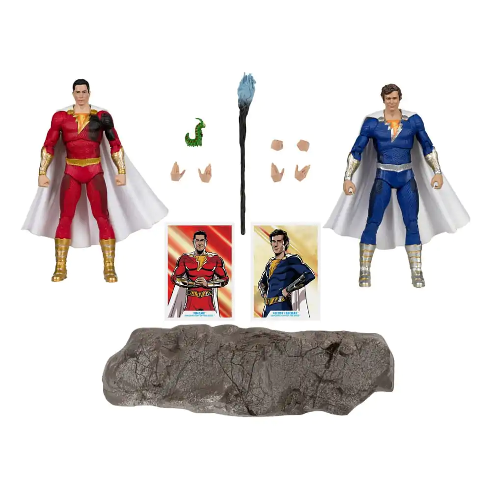 DC Multiverse akcijske figure, paket 2 figur Shazam (poškodovan v bitki) & Freddie Freeman (Gold Label) 18 cm fotografija izdelka